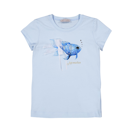 MONNALISA - Strech-Shirt mit Fisch-Print