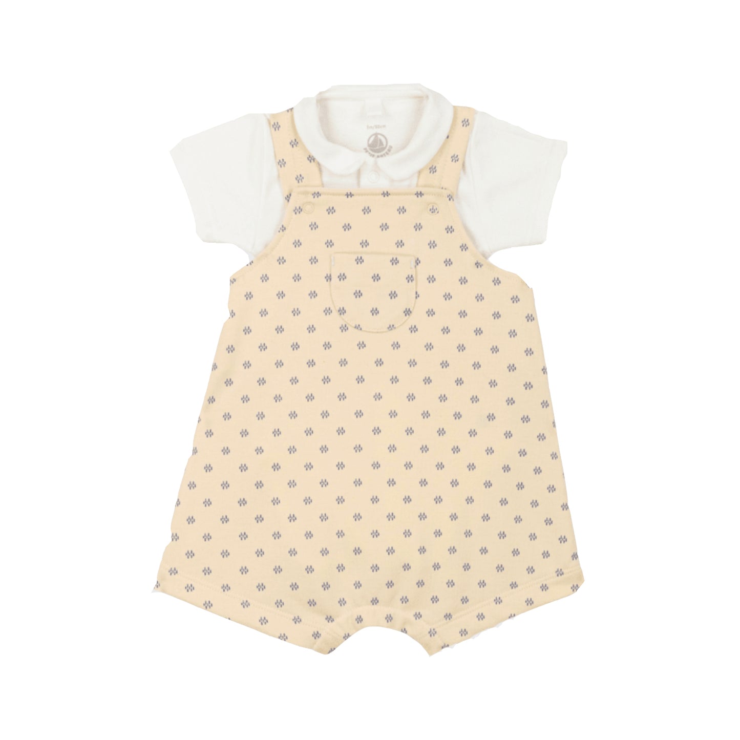 Petit Bateau - 2-teiliges Set aus Latzhose und Body