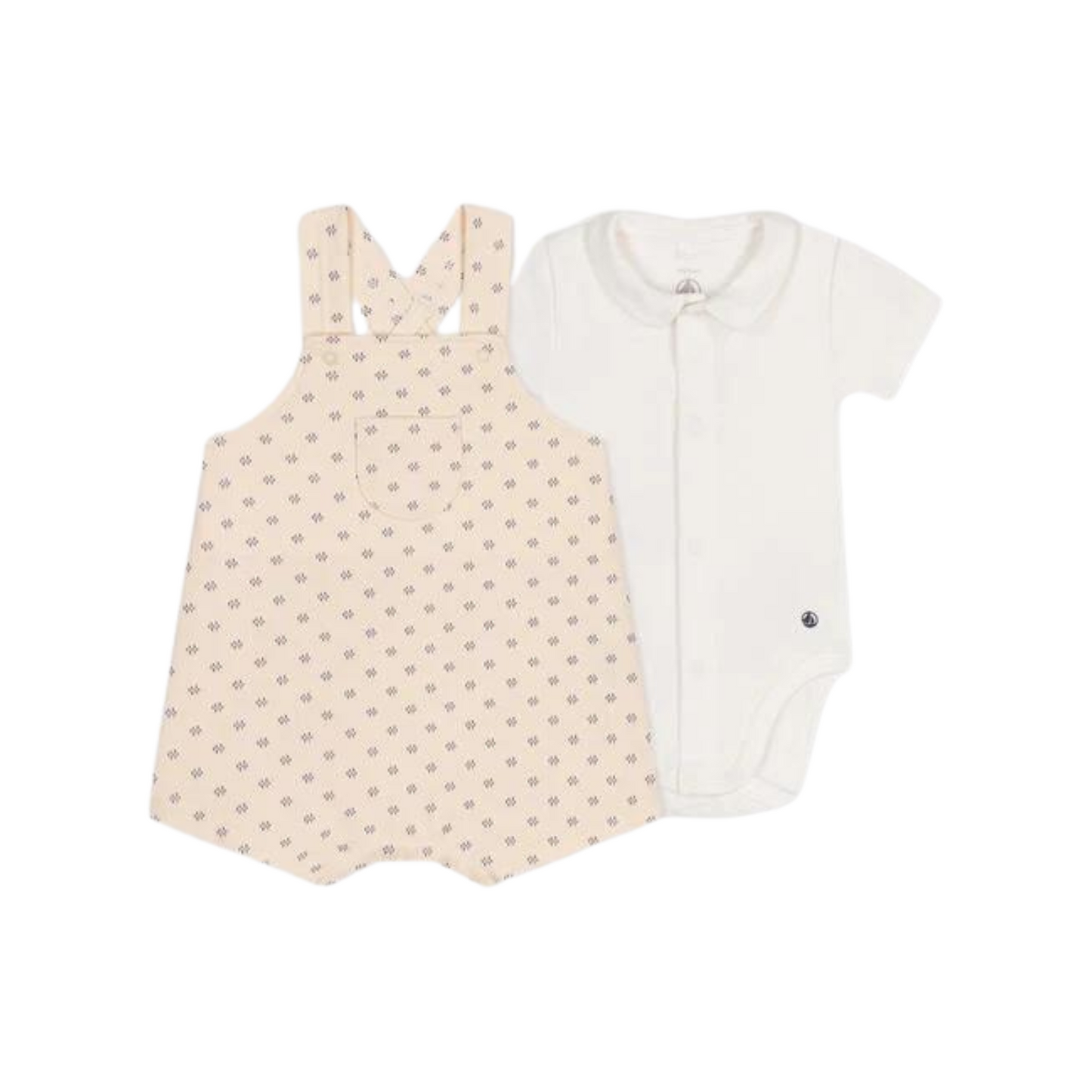 Petit Bateau - 2-teiliges Set aus Latzhose und Body