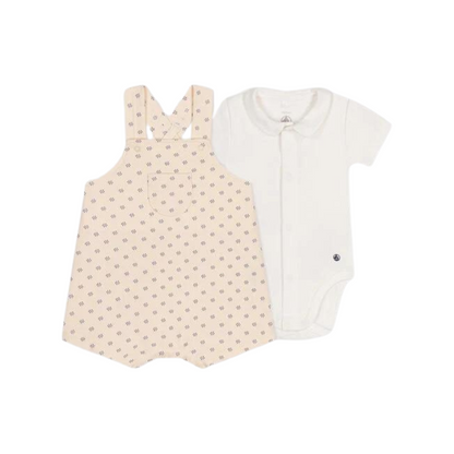 Petit Bateau - 2-teiliges Set aus Latzhose und Body