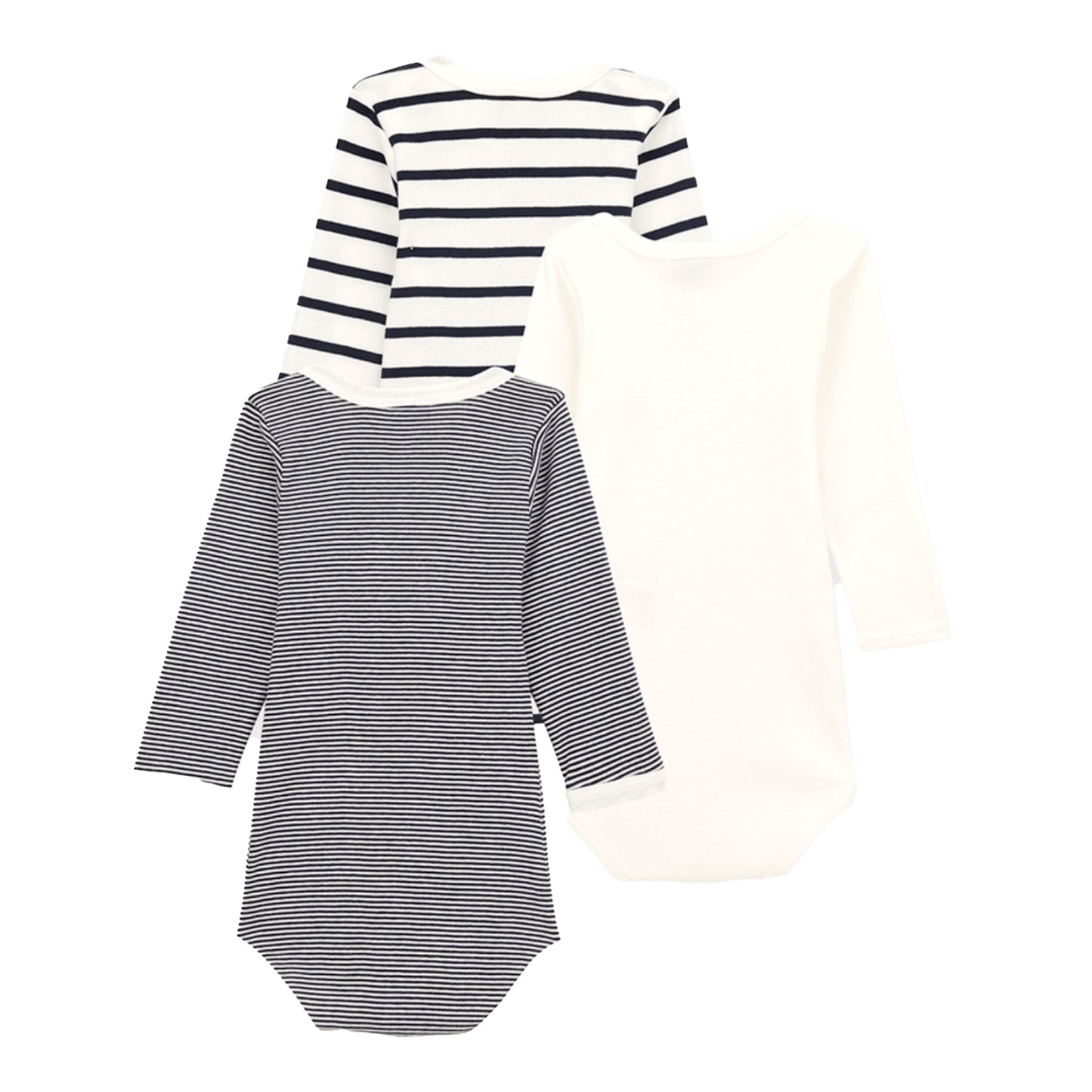 Petit Bateau - 3-teiliges Body-Set gestreift