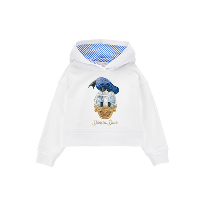 MONNALISA - Kapuzensweatshirt mit Donald Duck-Print und Strass