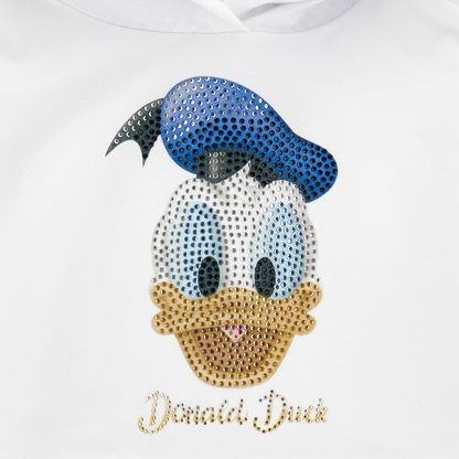 MONNALISA - Kapuzensweatshirt mit Donald Duck-Print und Strass