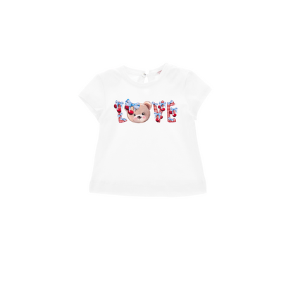 MONNALISA - T-Shirt mit "Love-Teddy"-Print