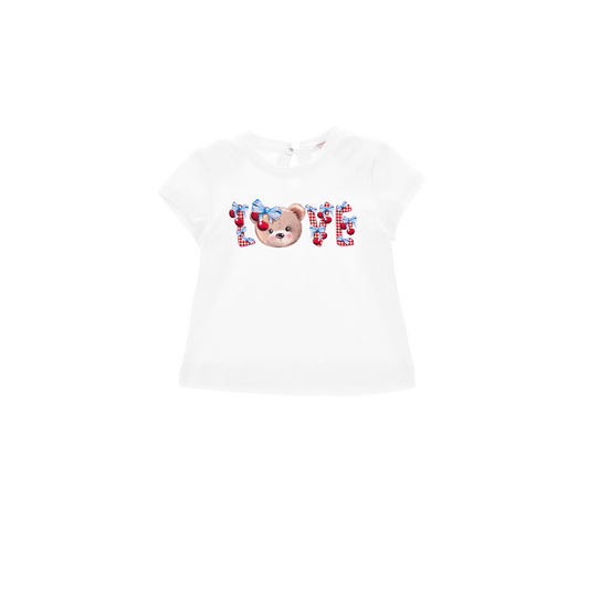 MONNALISA - T-Shirt mit "Love-Teddy"-Print