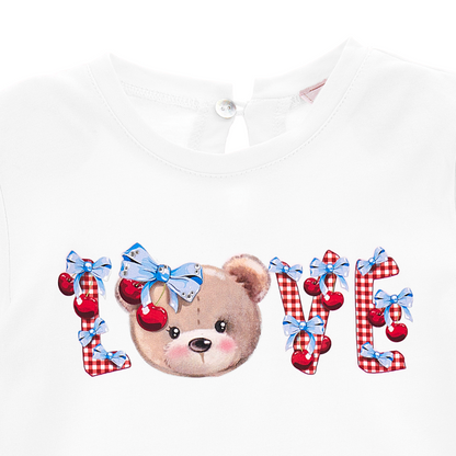 MONNALISA - T-Shirt mit "Love-Teddy"-Print